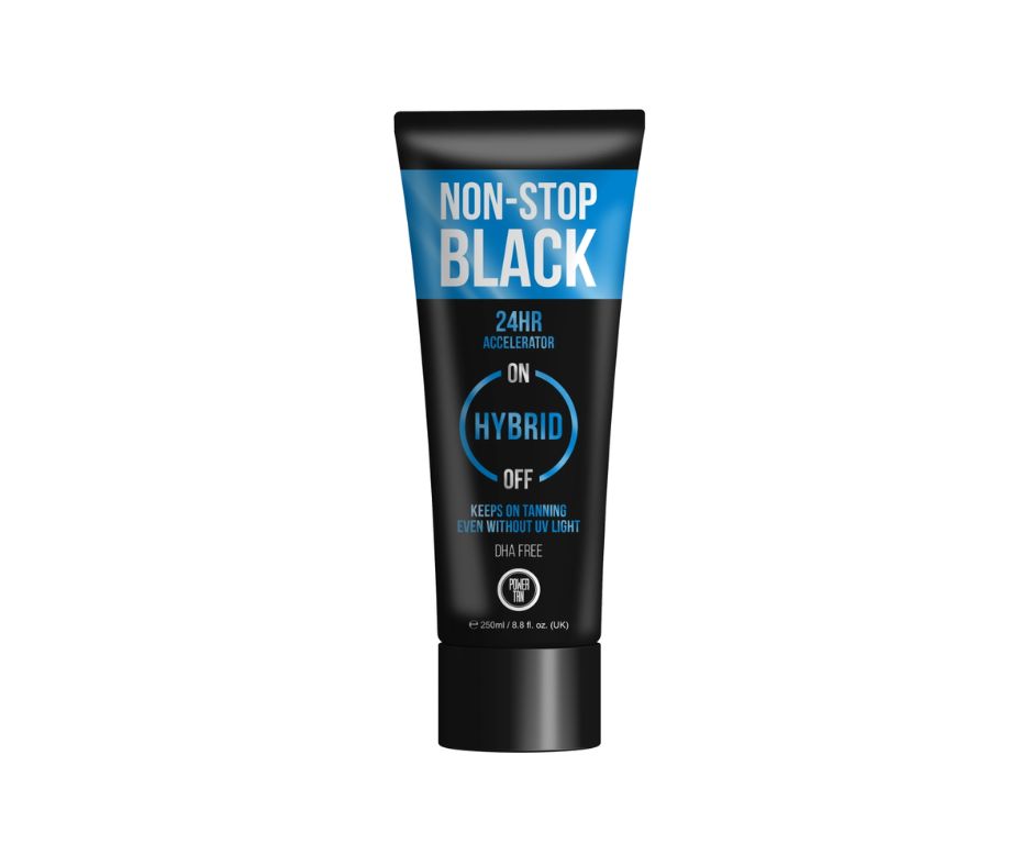 Power Tan Non Stop Accelerator Black Hybrid 250ml – accelerator by Power Tan