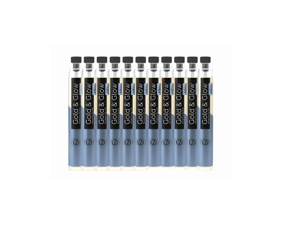 Seven Suns Gold & Glow Men Tanning Oil 5.7ml (10 Pack) – oil by SEVEN SUNS