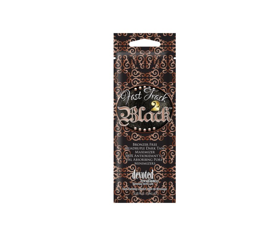 Devoted Creations Fast Track 2 Black Sachet – sunbed tanning product by Devoted Creations