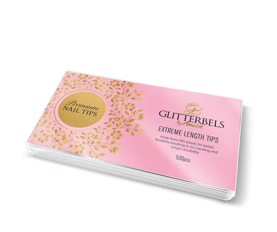 Glitterbels Extreme Length Nail Tips – box of nail tips by Glitterbels