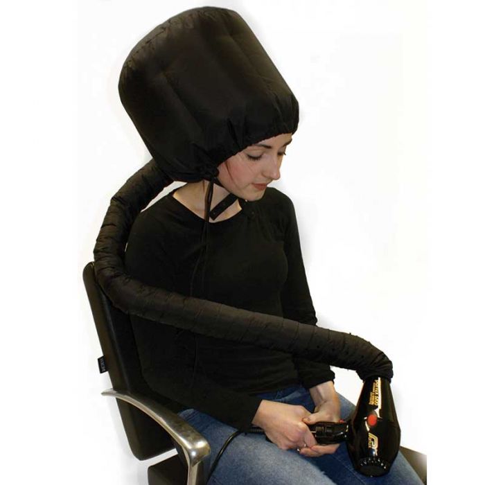HairTools Black Portable Hairdryer Hood – hair dryer by Hairtools