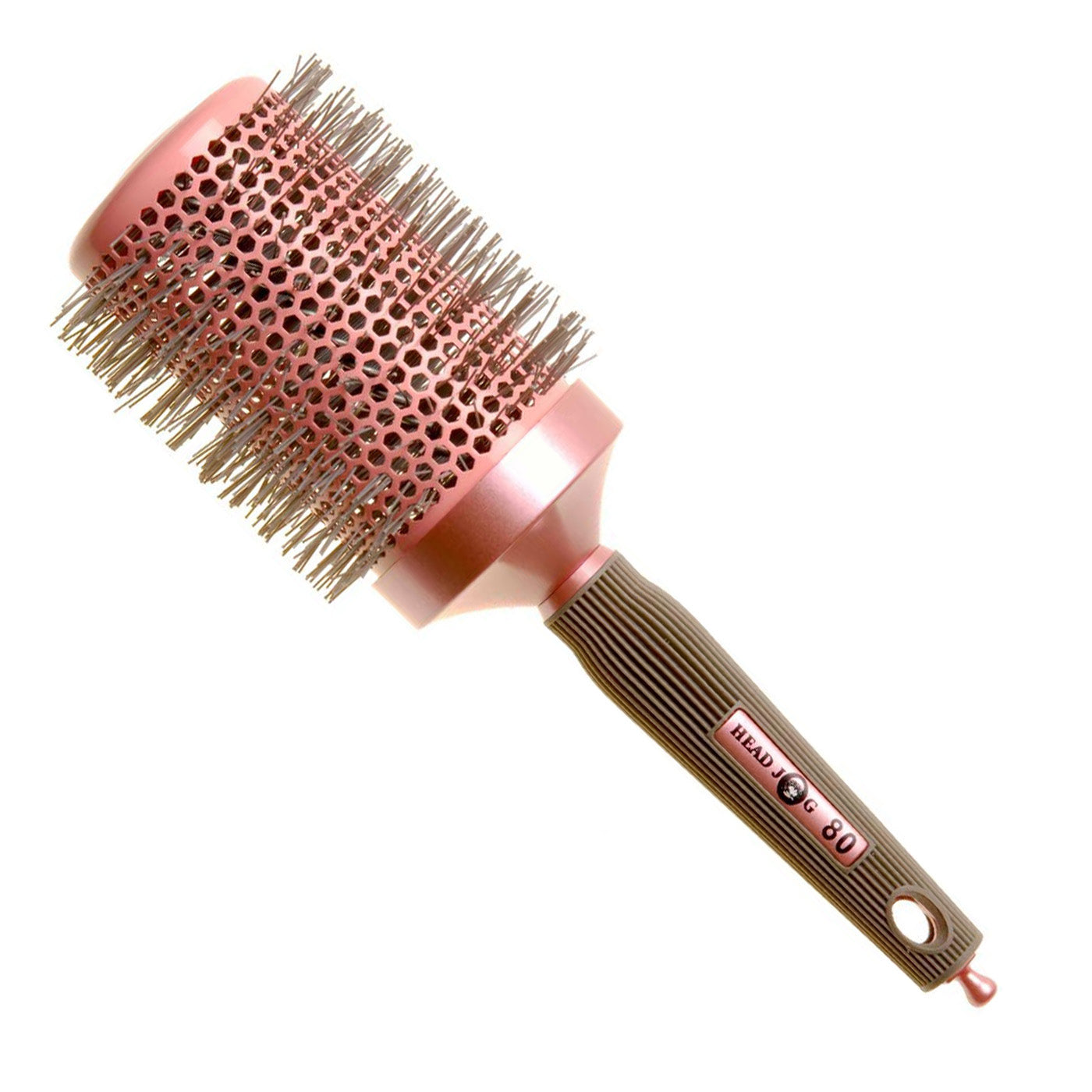 Head Jog Ceramic Ionic Pink 80 60mm – hair brush by Head Jog