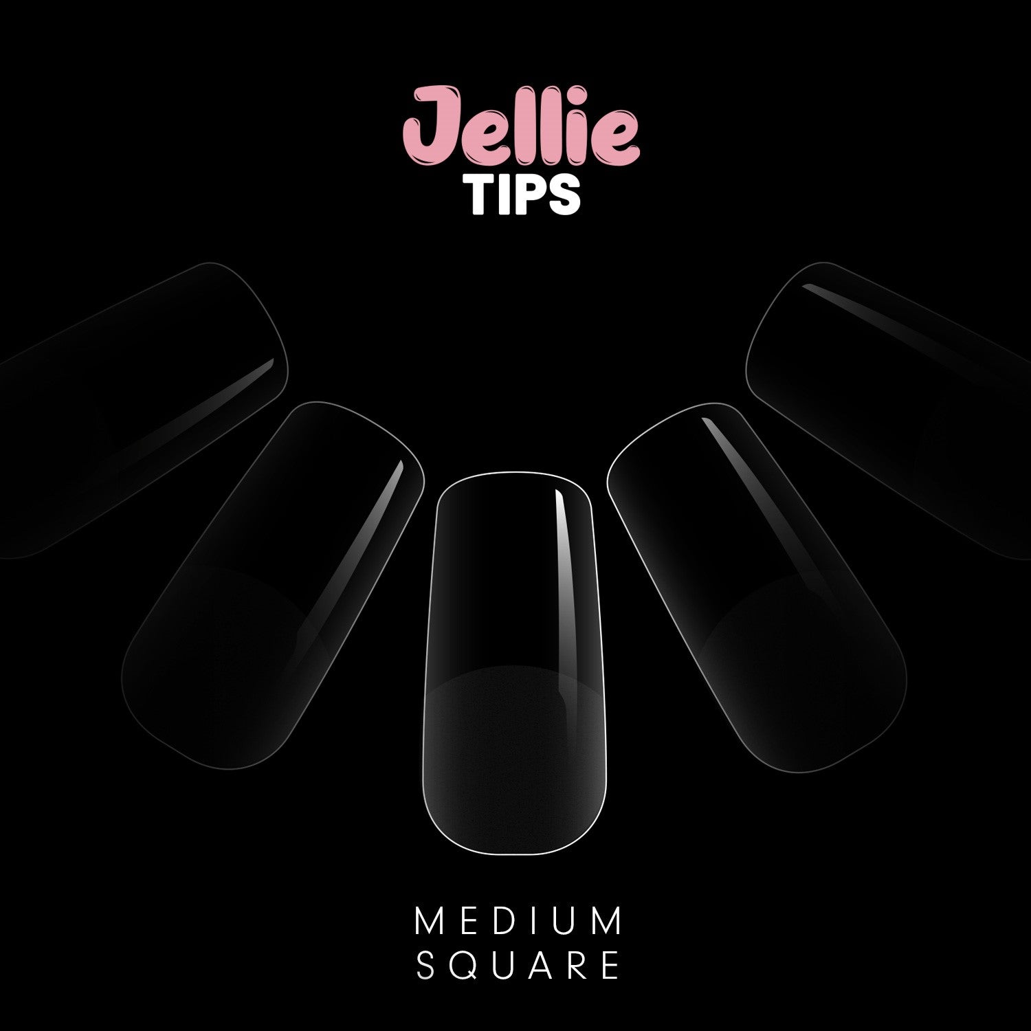 Halo Jellie Tips (Medium Square) – set of tips by Pure Nails