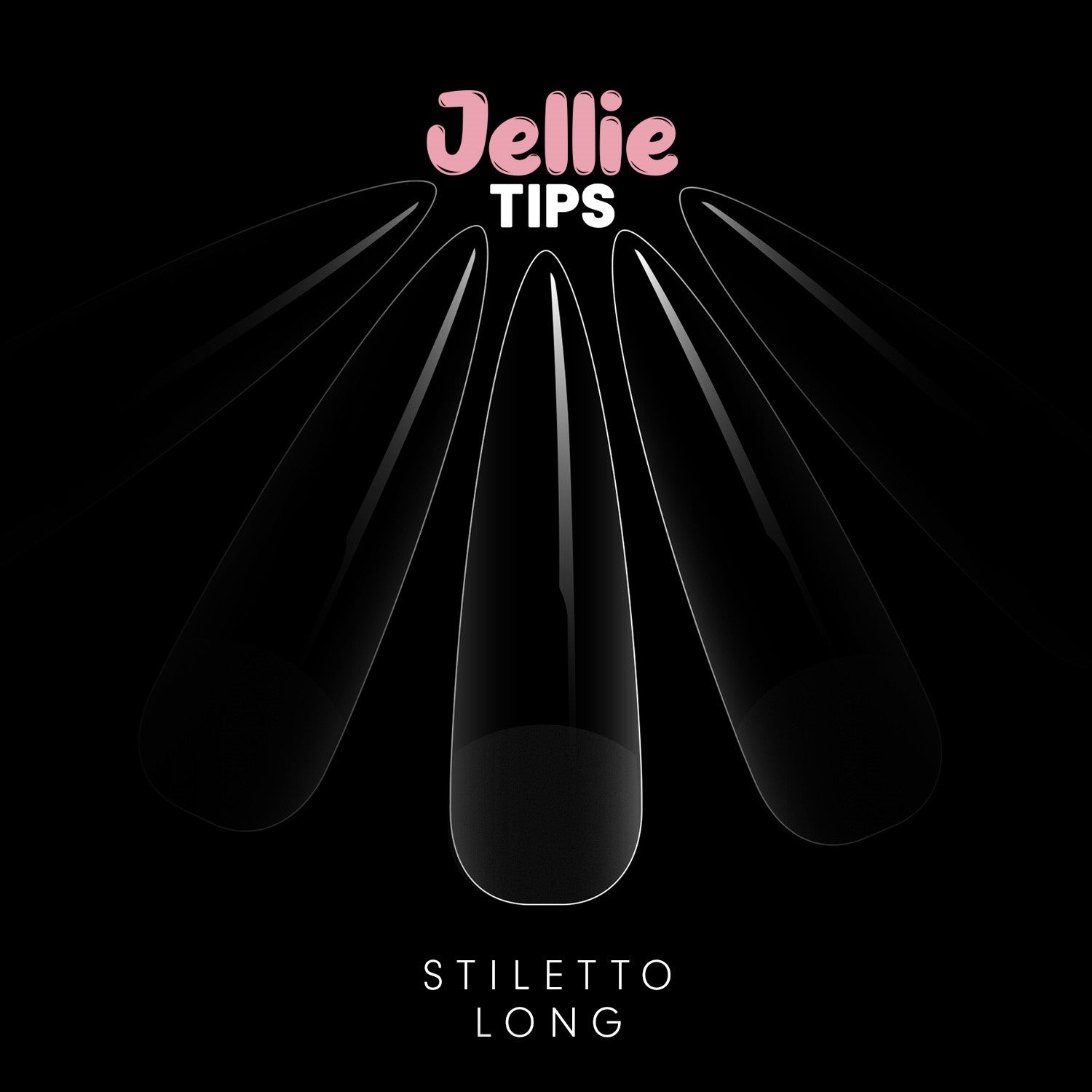 Halo Jellie Tips (Stiletto Long) – set of tips by Pure Nails