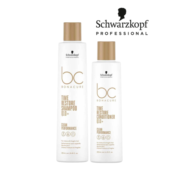 Schwarzkopf BC Time Restore Shampoo Q10+ Shampoo 250ml & Conditioner 200ml Duo