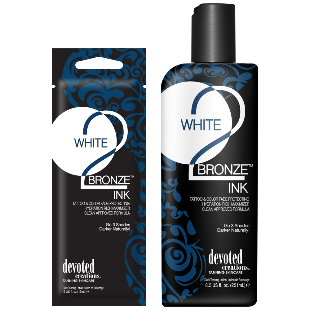 DC White 2 Bronze Ink – sunbed tanning product by Devoted Creations