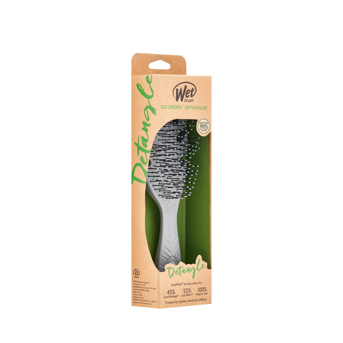 WetBrush Go Green Detangler Grey – hair brush by Wet Brush
