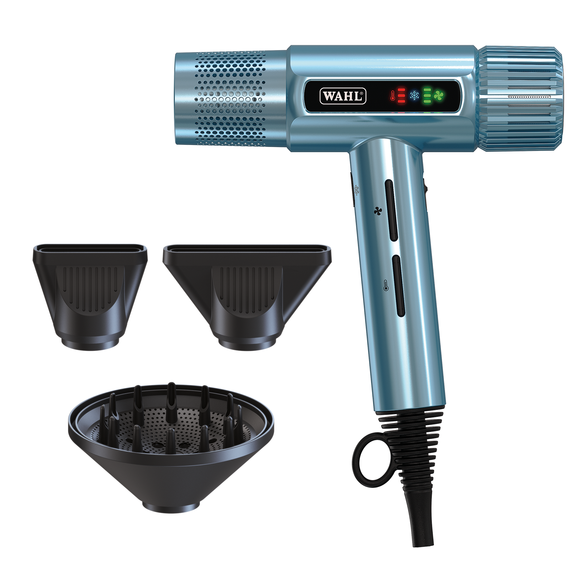 Wahl Pro Vanquish Cool Blue Digital Motor Hairdryer – hair dryer by WAHL