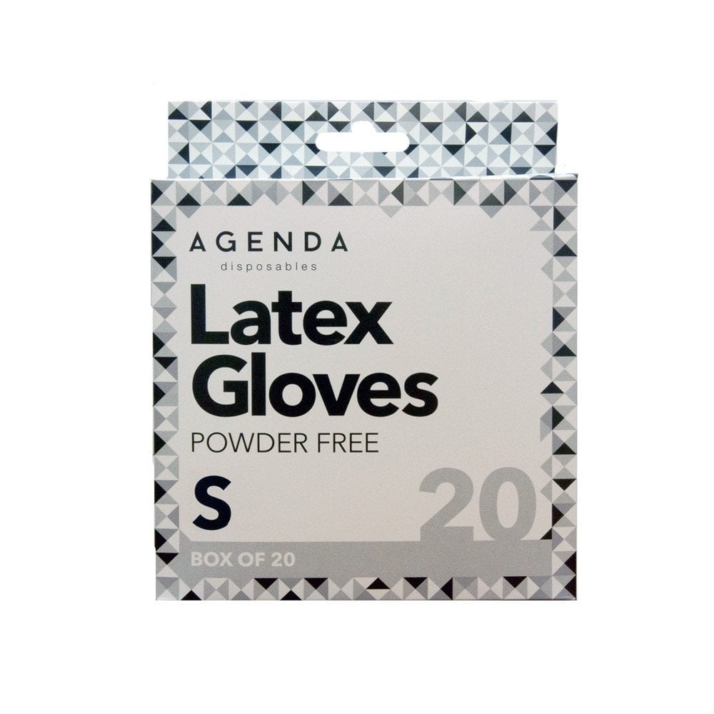 Agenda Disposables Latex Gloves Small (20 pack) – box of gloves by Agenda