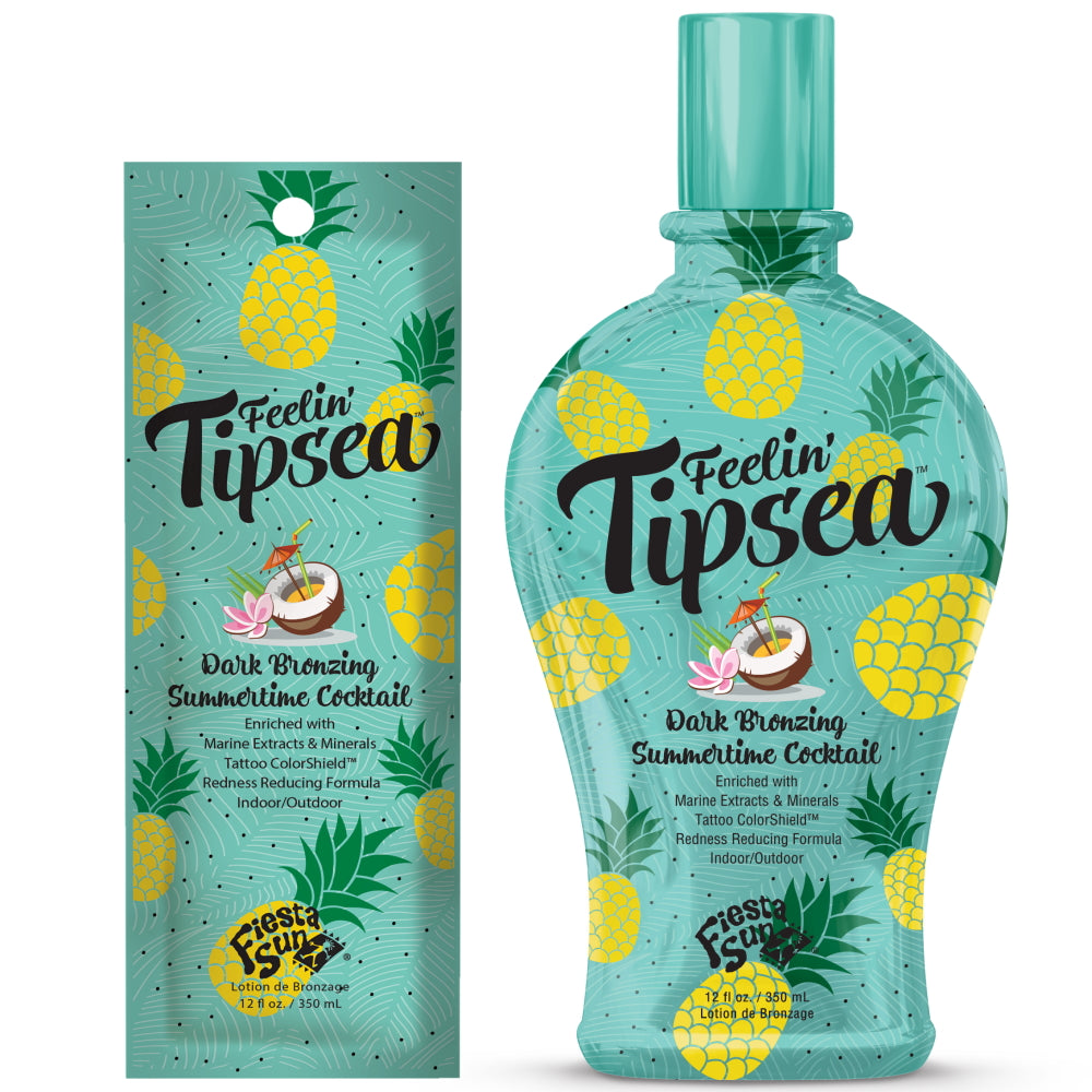 Fiesta Sun FEELIN' TIPSEA Dark Bronzing Summertime Cocktail Tanning Lotion 350ml – set of tips by Fiesta Sun